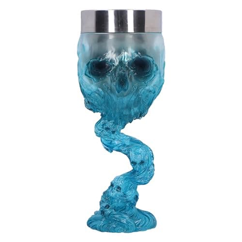 Image of Nemesis Now Soul Spirit Goblet, 19.3cm, Removable Stainless Steel Insert, Expertly Designed, Cast in Clear Resin – Goblet Drinking Glasses – Water (Blue)