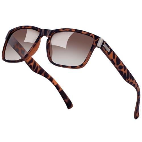 Image of Farrobor Polarised Sunglasses Mens Square Retro Sun Glasses UV400 Protection Classic Shades for Men Driving Fishing Sports