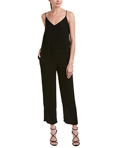 Image of French Connection Women's Copley Crepe Solid Jumpsuit, Black (Black 1), 6