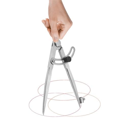 Image of ieron 6 Inch 150mm Adjustable with Pencil Holder for Compass Circle, Scratch Marking Locking Wing Divider for Woodworking, Drawing Circles, Metalworking, and Leather Work