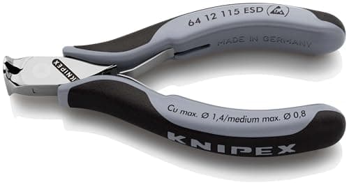 Image of KNIPEX Electronics End Cutting Nippers ESD with Multi-Component Handles 115 mm, 64 12 115 ESD