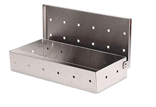 Image of Exstream BBQ Barbecue Smoker Box For Smoking Food. Stainless Steel. For Use On Gas, Charcoal, Electric Grills & BBQs
