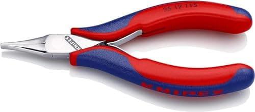 Image of KNIPEX Electronics Pliers with Box Joint Self-Service Card with Multi-Component Handles 115 mm, 35 12 115 SB