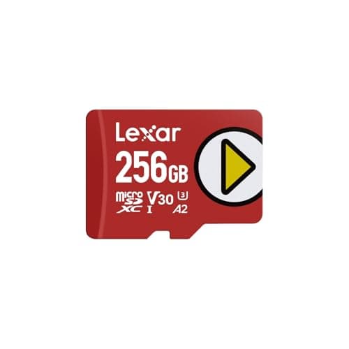 Image of Lexar Play Micro SD Card 256GB, microSDXC UHS-I Card, up to 205MB/s read, 140MB/s write, Class 10, U3, V30, A2, 4K Video, High-Speed Memory Card for Switch/Portable Gaming Devices/Smartphones