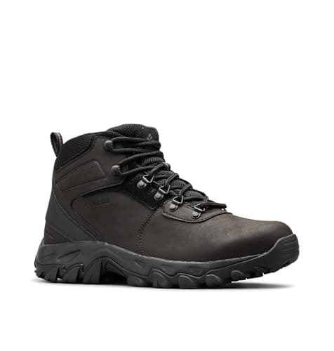 Image of Columbia Men's Newton Ridge Plus 2 WP waterproof mid rise hiking boots, Black (Black x Black), 10 UK