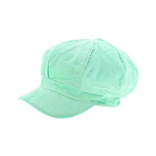 Image of Zac's Alter Ego Vintage Corduroy Newsboy Cap/Baker Boy Hat - Selection of Colours Mint Green