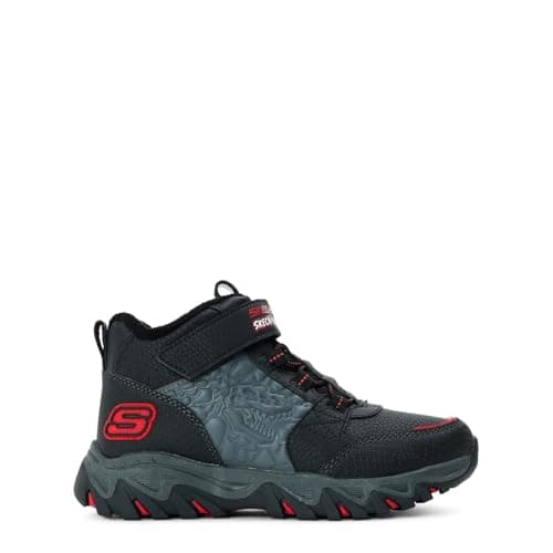 Image of Skechers Ranger Kids Waterproof Walking Shoes Black/Red 11 UK Child