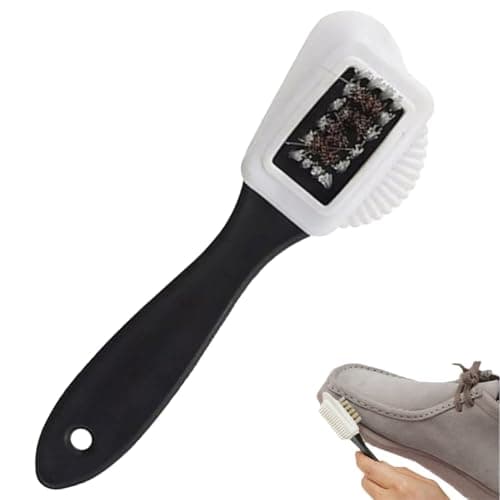 Image of Suede Brush for Boots & Shoes – Nubuck Cleaning Brush with Soft & Stiff Bristles – Multi-Surface Suede Cleaner for Footwear, Jackets & Bags – Restore Nap & Remove Dirt with Ease