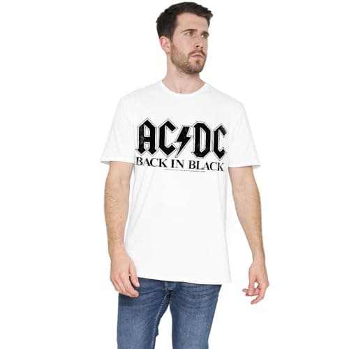 Image of AC/DC Back in, Black, Unisex T Shirt, White, XX-Large