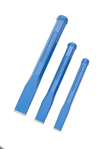 Image of Cold Chisels Set of 3 by Footprint - Drop Forged Carbon Steel for Superior Strength. Hardened Edge for Long Cutting Life. Ideal Masonry/Bricklaying Hand Tools to Cut Stone/Brickwork/Mortar/Cement.