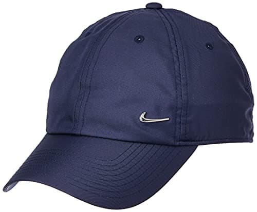 Image of NIKE Unisex Metal Swoosh H86 Cap - Obsidian/Metallic Silver, One Size