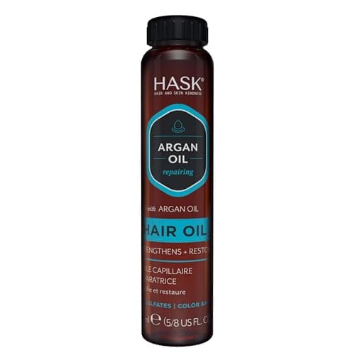 Image of HASK Argan Oil Shine Oil Vial Repairing for All Hair Types, colour safe, gluten free, sulfate free, paraben free - 1 18mL Vial