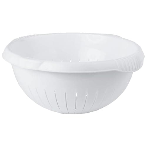 Image of Ice White 30cm Multi Purpose Colander Filter Basket Perfect for Rice, Veg & Fruit (1)