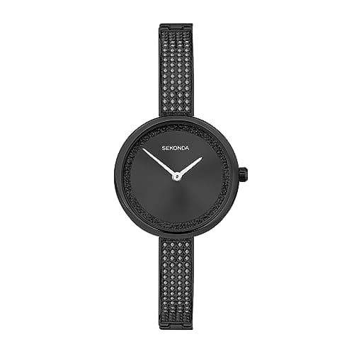 Image of Sekonda Aurora Dress Ladies 29mm Quartz Watch in Black with Analogue Display, and Black Alloy Strap 40629