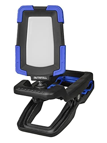 Image of Faithfull FPPCLIP10R Rechargable Cordless LED Clip Grip Work Light 10 W 1000Lm