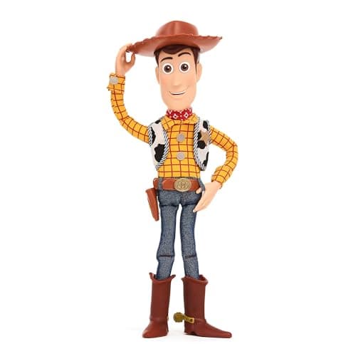 Image of Disney Store Official Sheriff Woody Interactive Talking Action Figure, Pixar's Toy Story, 39cm/15”, Pull string Cowboy Doll Featuring 15+ English Phrases, Interacts with Other Characters, Ages 3+