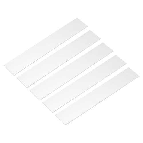 Image of sourcing map 10 Pcs Stainless Steel Strips, 0.019"(0.5mm) Thick 304 Stainless Steel Metal Shim Stock 1"x6"(25.4x150mm) Stainless Steel Flat Bar Gap Filler Trim Strip for DIY Craft Making