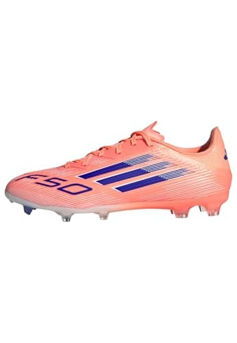 Image of adidas Mens F50 League Adults Firm Ground Football Boots Orange/Blue 11.5 UK