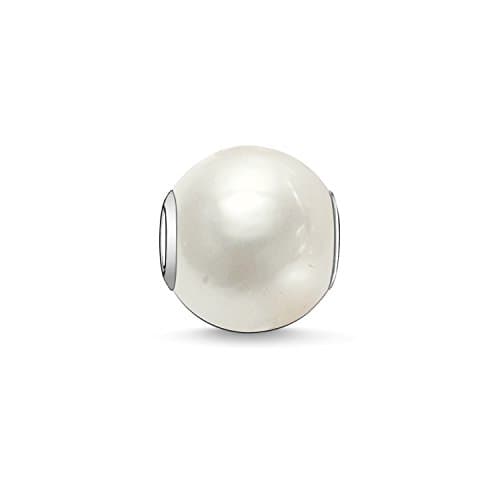Image of Thomas Sabo Women Bead Freshwater Pearl white Karma Beads 925 Sterling Silver K0004-082-14