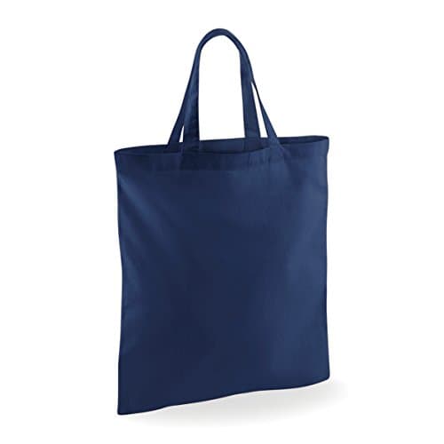 Image of Westford Mill Short Handle Bag For Life (Pack of 2) (One Size) (French Navy)
