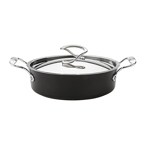 Image of Circulon Style Hard Anodised Sauteuse, 24cm/2.8L, Black