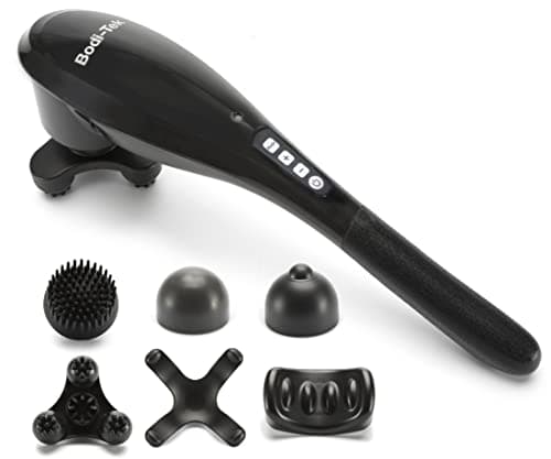 Image of Bodi-Tek Deep Tissue Cordless Percussion Massager – Handheld Rechargeable Muscle Massage Gun with 6 Heads & 5 Speeds & 90-Min Runtime – for Back, Neck, Legs, Arms & Full Body Muscle Recovery