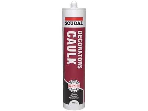 Image of Pack of 3, Soudal Decorator Caulk Gap & Crack Filler Acrylic Silcone Adhesive Sealant