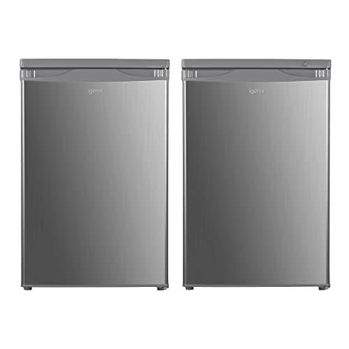 Image of Igenix Freestanding Under Counter Larder Fridge & Freezer Set, Reversible Doors, 55cm Wide, Inox