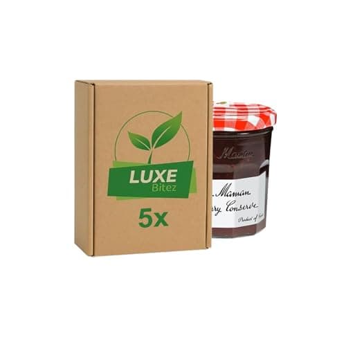 Image of Fruit Preserve Jam Jar – Raspberry Conserve – 370g – Compatible with Bonne Maman By Luxe Bitez (Pack of 5)