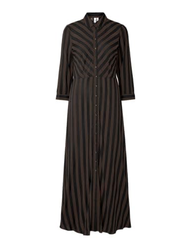 Image of Y.A.S Yassavanna S. Noos Women's Long Shirt Dress, Chocolate Brown, XXL
