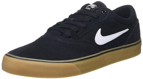 Image of Nike SB Chron 2 Canvas Senior Trainers, black white, 7.5 UK