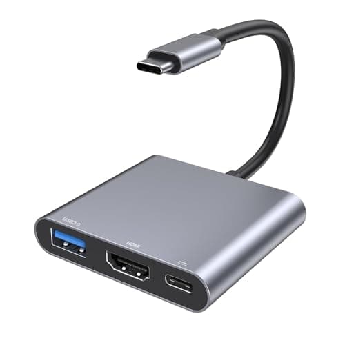 Image of 3-in-1 USB-C to HDMI Adapter with 4K Display, 100W PD Fast Charge and USB 3.0 Port - Compatible with iPhone 15/16 Series, iPad Pro, MacBook Pro/Air, Dell, HP