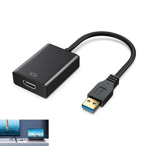 Image of USB 3.0 to HDMI Adapter, 1080P USB to HDMI Converter Full HD for Windows 10/8.1/8/7, Support for Laptop, Projector, Monitor, HDTV, Adapter for Video and Audio Synchronization, Extend and Mirror Mode