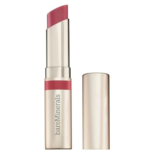 Image of bareMinerals Dewy Lip Gloss-Balm - Hydrating Lip Gloss + Tinted Lip Balm Hybrid, Shine Finish + 24HR Hydration, For Soft + Smooth Lips, Non-Sticky, Vegan