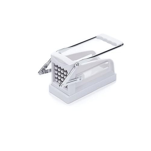 Image of KitchenCraft Potato Chipper, Professional Chip Cutter, Plastic and Stainless Steel, 23.5 x 1.5 x 12 cm, White