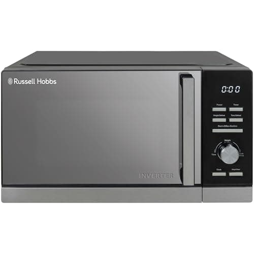 Image of Russell Hobbs Digital Inverter Microwave 25 Litre 900W in Black with 8 Auto Cook Settings & Defrost Function, LED Clock & Timer, Time & Energy Saving, 10 Power Levels RHMI2503B