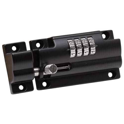 Image of Sterling CLB110BK 110mm 4 Unique Combination Locking Bolt-Black-with Anti-Tamper Security Fixing Screws