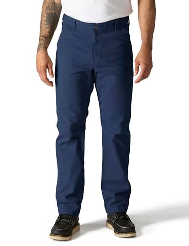 Image of Carhartt Men's Rugged Flex Rigby Dungaree Work Utility Pants, Navy, 34W x 32L