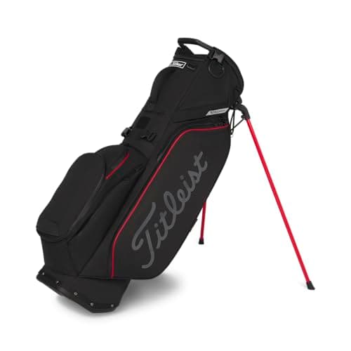 Image of Titleist Players S5 StaDry Stand Golf Bag, Black/Red/Graphite