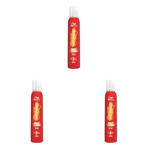 Image of Wella Shockwaves Curls and Waves Mousse, 200ml (Pack of 3)