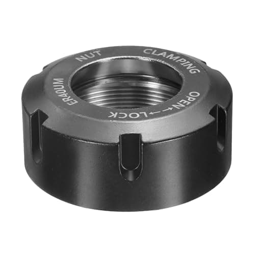 Image of sourcing map ER40-UM(M50) Type Collet Clamping Nut with Dynamic Balance Holes 40Cr Alloy Steel for CNC Machine Chuck Lathe Milling Tools Holder, Black