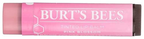Image of Burt's Bees Tinted Lip Balm Pink Blossom, Moisturising Lip Tint With Shea Butter, 100% Natural Origin, 4.25g (Packaging May Vary)
