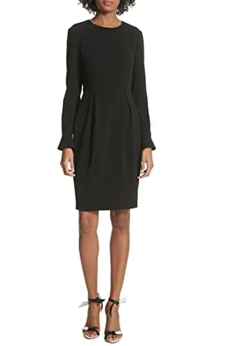 Image of Ted Baker Black Yulid Flare Cuff Pencil Dress Size 2 (US 6)