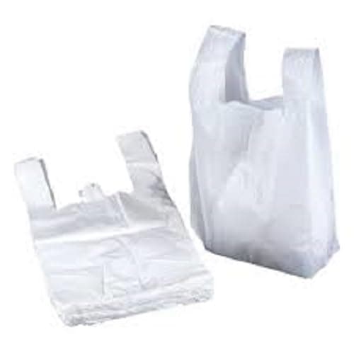 Image of Sterling bargains 1000 x Small White Plastic Polythene Vest Style Reusable Shopping Carrier Bags - Medium Duty 12mu Size 10 x 15 x 18 Shopping Gift Boutique Supermarket Cash N Carry Market Stall.