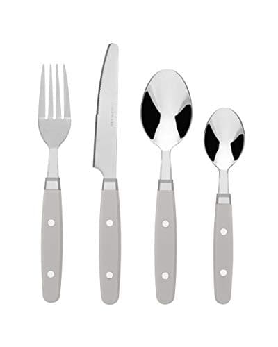 Image of Bon Henley 16-Piece Stainless Steel Cutlery Set - Grey