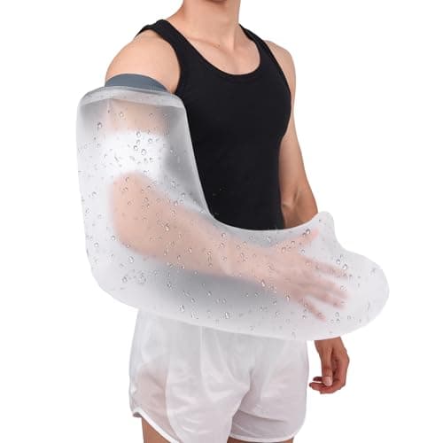 Image of COMFYTHERA Large Waterproof Arm Cast Cover for Shower Hand Wound Protector Bath Adult Watertight Cast Bag Showering for SurgeryBandage Broken Hand,Wrist,Finger,Elbow Reusable Durable (Long Arm)
