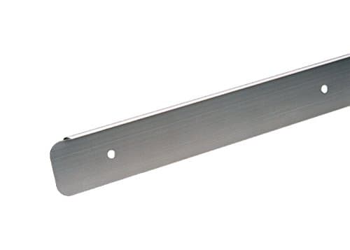 Image of T&C™ 38mm-40mm Kitchen Worktop Finishing Profiles 10mm Radius Top & Bottom - Hand Finished - Satin Silver Finish (665mm Long Breakfast Bar End Cap)