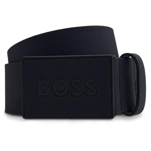 Image of BOSS Men's icon-s1_sz40 10219316 02 Belt, Dark Blue, 110 cm