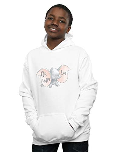 Image of Disney Boys Dumbo Happy Day Hoodie White 5-6 Years