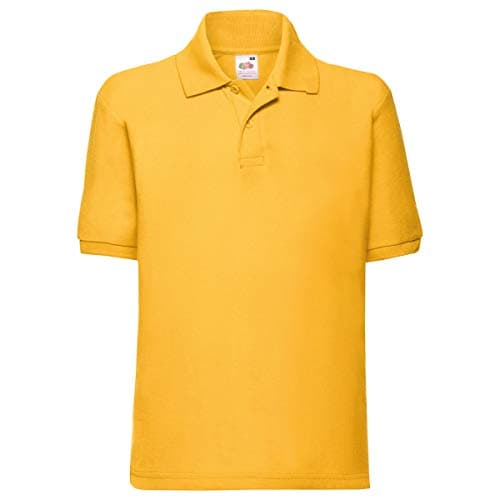 Image of Fruit of the Loom Boys' Polo Shirt yellow sunflower 5 Years